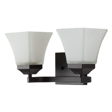 Staunton Iron/Glass Modern Cottage LED Vanity Light - JONATHAN Y